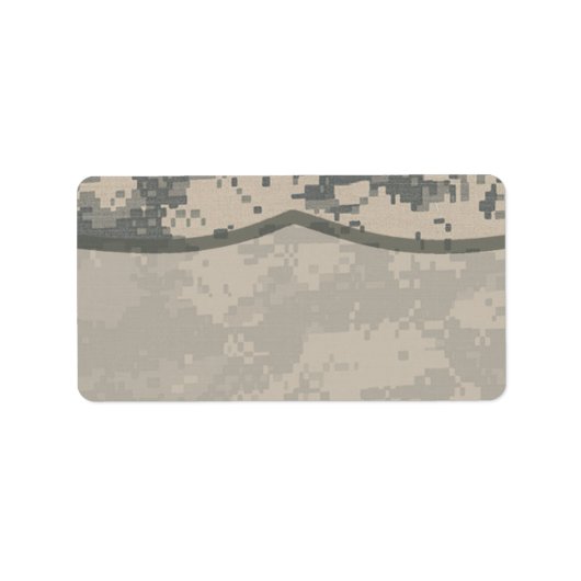 1.25"x2.75" Mailingadresse ARMY ACU Uniforme Camou Adressaufkleber (Vorne)