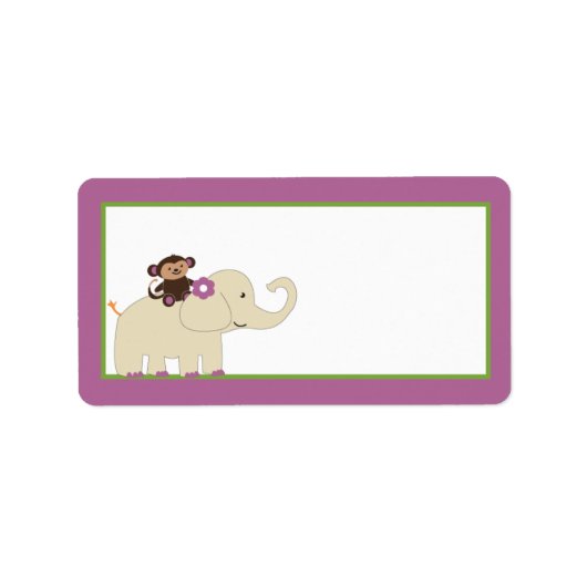 1.25"x2.75" Mailingadresse Lila Jacana Adressaufkleber (Vorne)