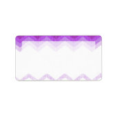 1.25"x2.75" Mailingadresse Ombre Lila Zickzack Adressaufkleber (Vorne)