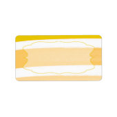 1.25"x2.75" Mailingadresse Ombre Stripe Yellow Adressaufkleber (Vorne)