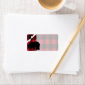 1.25"x2.75" Mailingadresse Red Buffalo Karierter B Adressaufkleber (Insitu)