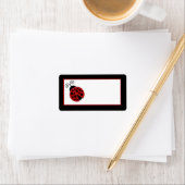 1.25"x2.75" Mailingadresse Red Ladybug Adressaufkleber (Insitu)