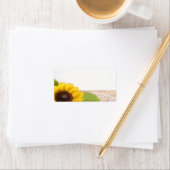 1.25"x2.75" Mailingadresse Rustikale Sonnenblumenz Adressaufkleber (Insitu)