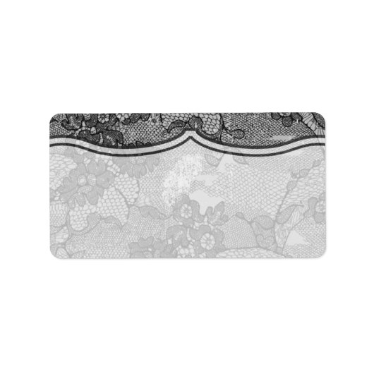 1.25"x2.75" Mailingadresse Schwarze Spitze Pri Adressaufkleber (Vorne)