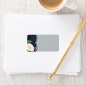 1.25"x2.75" Mailingadresse Weiße Blume Adressaufkleber (Insitu)