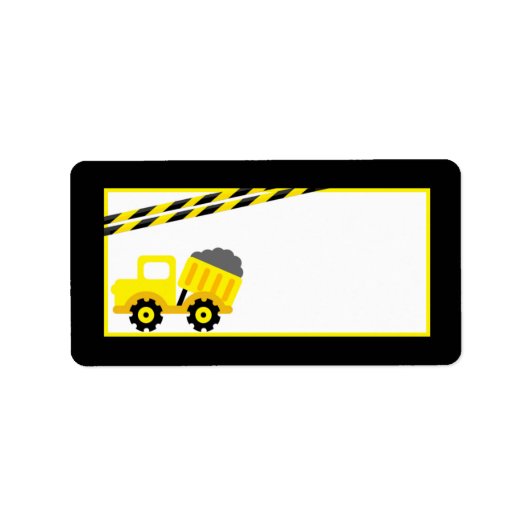 1.25"x2.75" Postadresse Baugelb Adressaufkleber (Vorne)