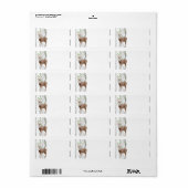 1.25"x2.75" Postadresse Deer Doe Woodland Buck Adressaufkleber (Vorne)