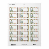 1.25"x2.75" Postadresse Laguna Beach Turtle Adressaufkleber (Vorne)