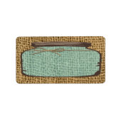 1.25"x2.75" Postadresse Mason Jar Burlap Count Adressaufkleber (Vorne)