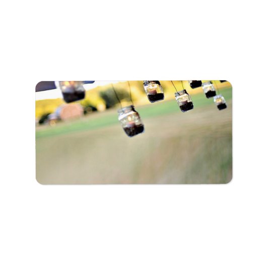 1.25"x2.75" Postadresse Mason Jar Candle Holde Adressaufkleber (Vorne)