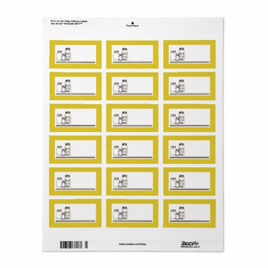 1.25"x2.75" Postadresse Mason Jar Country Rust Adressaufkleber (Vorne)