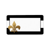 1.25"x2.75" Postadresse Moderner Streifen schwarz Adressaufkleber (Vorne)