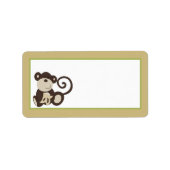 1.25"x2.75" Postadresse Monkey Time Zoo Animal Adressaufkleber (Vorne)