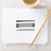 1.25"x2.75" Postadresse Ombre Stripe Black Adressaufkleber (Insitu)