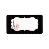 1.25"x2.75" Postadresse Pink Poodle in Paris Adressaufkleber (Vorne)