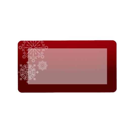 1.25"x2.75" Postadresse Winterschneeflocken Adressaufkleber (Vorne)
