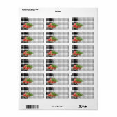 1.25"x2.75" Postadresse XMAS Truck Buffalo Pla Adressaufkleber (Vorne)