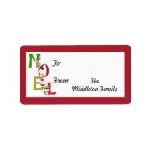 1.25"x2.75" WEIHNACHTEN Weihnachtsstempel auf Gesc Adressaufkleber (Vorne)