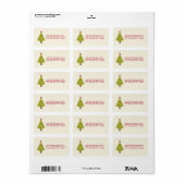 1.25"x2.75" Weihnachts XMAS Tree Mailing-Adresse Adressaufkleber (Vorne)