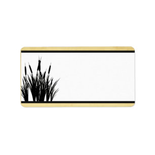 1,25" x 2,75" E-Mail-Adresse Cattail/Dragonfly Si Adressaufkleber