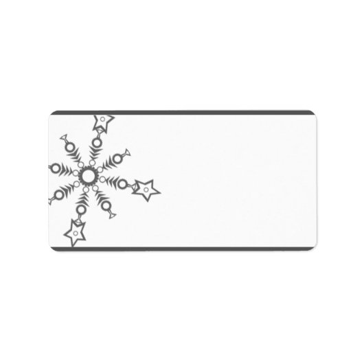 1,25" x 2,75" E-Mail-Adresse Gray Snowflakes Adressaufkleber (Vorne)
