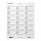 1,25" x 2,75" E-Mail-Adresse Gray Snowflakes Adressaufkleber (Vorne)