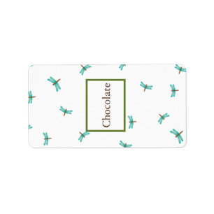 1,25" x 2,75" Hershey's Cattail/Dragonfly in Farbe Adressaufkleber