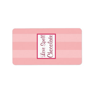 1,25" x 2,75" Hershey's Love Birds Pink Stripes/Do Adressaufkleber