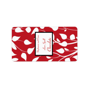 1,25" x 2,75" Hershey's Miniatur Winter Grau/Rot Adressaufkleber