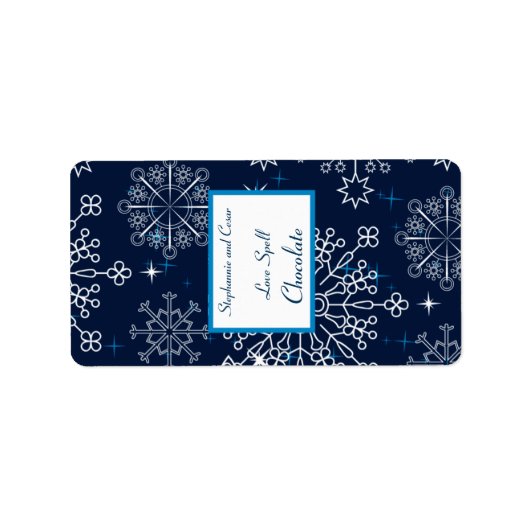 1,25" x 2,75" Hershey's Miniature Blue Stars Adressaufkleber (Vorne)