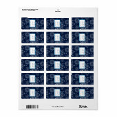 1,25" x 2,75" Hershey's Miniature Blue Stars Adressaufkleber (Vorne)
