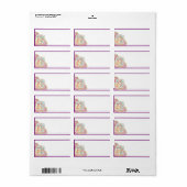 1,25" x 2,75" Mailing-Adresse Lila Palace Indien Adressaufkleber (Vorne)