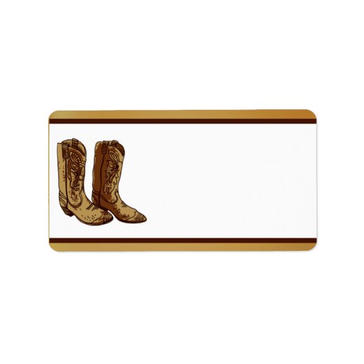 1.25" x 2.75" Mailing-Adresse Western Cowgirl Hat/ Adressaufkleber (Vorne)
