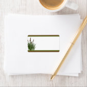 1,25" x 2,75" Postadresse Cattail/Dragonfly in Adressaufkleber (Insitu)