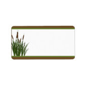 1,25" x 2,75" Postadresse Cattail/Dragonfly in Adressaufkleber (Vorne)