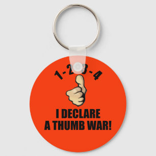 1-2-3-4 Ich erkläre einen Daumenkrieg Schlüsselanhänger