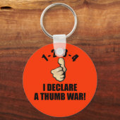 1-2-3-4 Ich erkläre einen Daumenkrieg Schlüsselanhänger (Vorderseite)