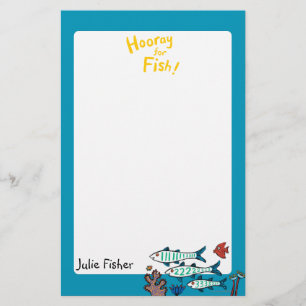 1, 2, 3 Fisch mit kleinen Fischen und Koralle Briefpapier