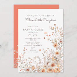 1, 2, 3 kleine Pumpkins Kinderdusche Einladung