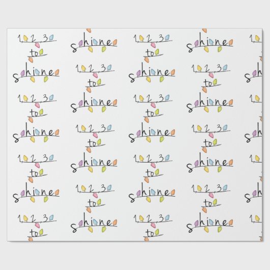 1, 2, 3.. Shine Baby Geschenkpapier (Flach)