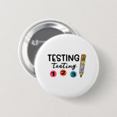 1 2 3 Shirt-Testkoordinator Lehrer Button (Vorne & Hinten)
