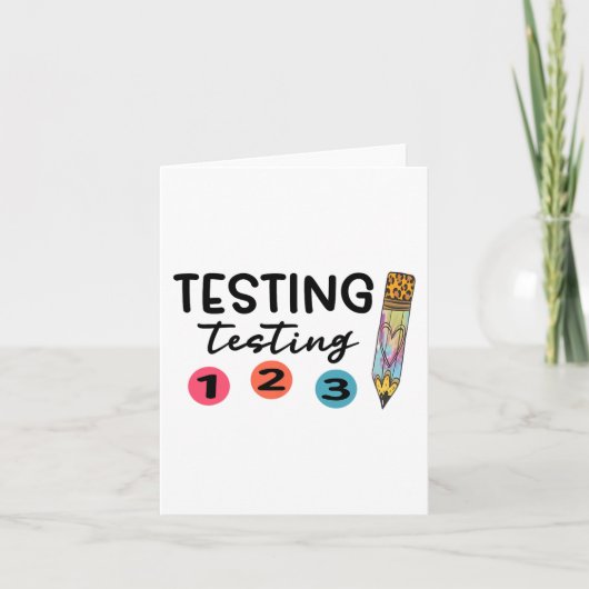 1 2 3 Shirt-Testkoordinator Lehrer Karte (Vorderseite)