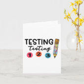 1 2 3 Shirt-Testkoordinator Lehrer Karte (Gelbe Blume)