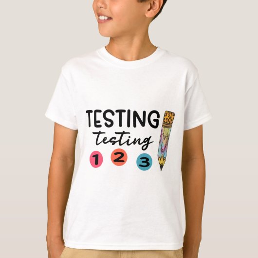 1 2 3 Shirt-Testkoordinator Lehrer T-Shirt (Vorderseite)