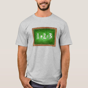 1+2=3 T-Shirt für Mathematiklehrer in der grünen S