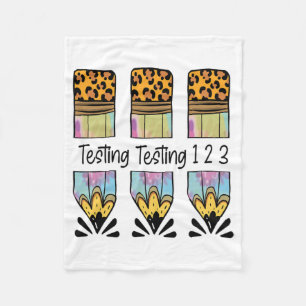1 2 3 Test Day Shirt Test Day Teacher Test Fleecedecke