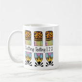1 2 3 Test Day Shirt Test Day Teacher Test Kaffeetasse (Links)