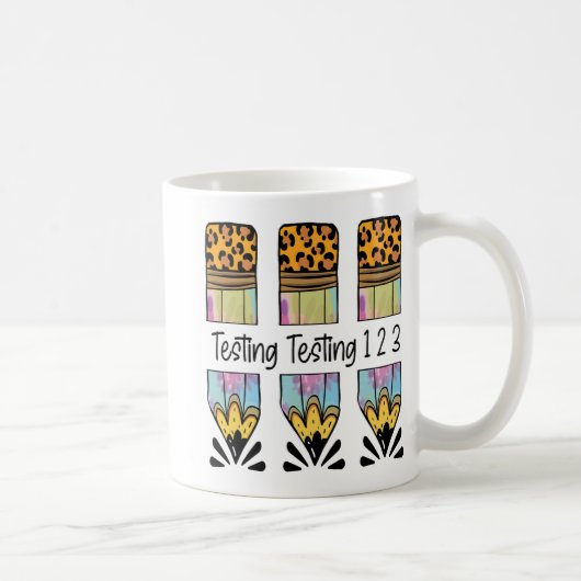 1 2 3 Test Day Shirt Test Day Teacher Test Kaffeetasse (Rechts)