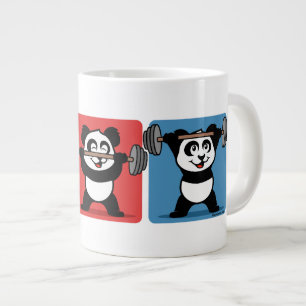1-2-3 Weightlifting-Panda Jumbo-Tasse