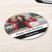 1. 2. 5. 10. 15. 20. 30. 40 Geburtstagsparty Runder Pappuntersetzer (Angewinkelt)